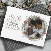 モダンリース&フォトメリークリスマス シーズンカード