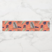 モダンリーフパターン食品ラベルセット ペットボトルラベル (シングルラベル)