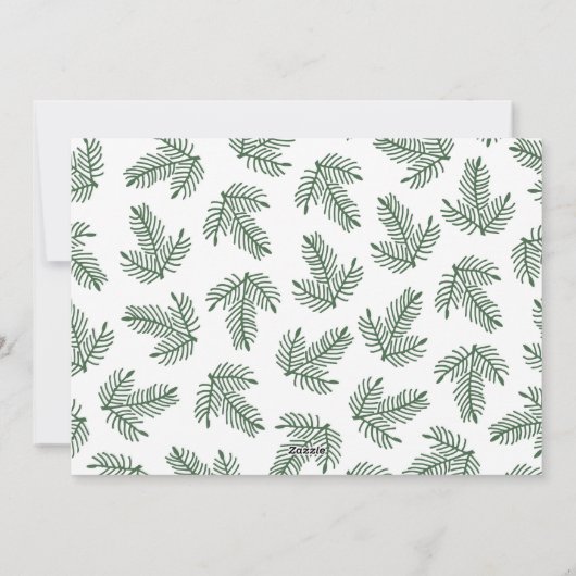 モダンリーフ メリーホリデー フォトカード シーズンカード (裏面)