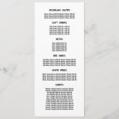 モダンリーフ、レストラン スリムライン メニュー (裏面)