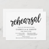 モダンリ素朴ハーサルと夕食 招待状 (正面/裏面)