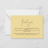 モダンレインベイビーシャワーを感謝してい君に教える ノートカード (裏面)