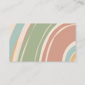 モダンレインボーチルドケアデイケアキッズ教育 名刺 (裏面)