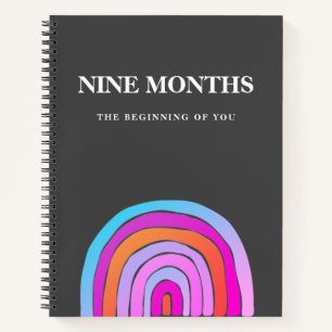 モダンレインボー美しい妊娠ギフト ノートブック