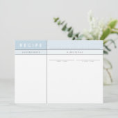 モダンレシピカードのオーガナイザーミニマルベビーブルー サンキューカード (スタンド正面)