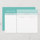 モダンレシピカードの整理はっきりしたミニマル者 サンキューカード (正面/裏面)