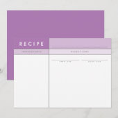 モダンレシピカードオーガナイザーはっきりしたパープル サンキューカード (正面/裏面)