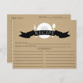 モダンレシピカードクラフトブライダルシャワー ポストカード (正面/裏面)