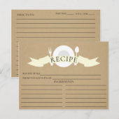 モダンレシピカードクラフトブライダルシャワー ポストカード (正面/裏面)