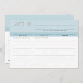 モダンレシピカード可愛いオーガナイザーミニマルカモ卵 サンキューカード (正面/裏面)