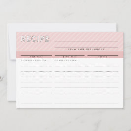 モダンレシピカード可愛いオーガナイザーミニマルピンク サンキューカード