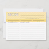 モダンレシピカード可愛いオーガナイザーミニマル黄色 サンキューカード (正面)