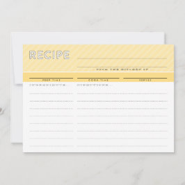 モダンレシピカード可愛いオーガナイザーミニマル黄色 サンキューカード