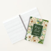 モダンレシピブックマグノリアグリーンフローラ名 ノートブック (内部)