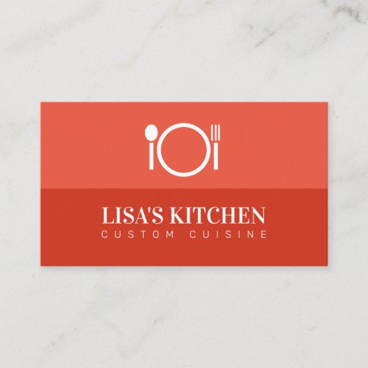 モダンレストラン名刺テンプレート 名刺 (正面)