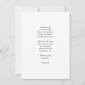 モダンレタリングシンプル3写真卒業 サンキューカード (裏面)