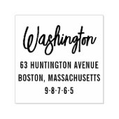 モダンレタリングファミリ名と差出人住所 セルフインキングスタンプ (デザイン)