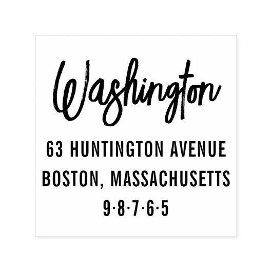 モダンレタリングファミリ名と差出人住所 セルフインキングスタンプ (デザイン)