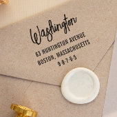 モダンレタリングファミリ名と差出人住所 セルフインキングスタンプ