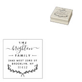 モダンレタリングフスタイリッシュァミリ差出人住所 ラバースタンプ (押印)