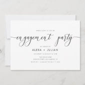 モダンレタリング婚約パーティ 招待状 (正面)