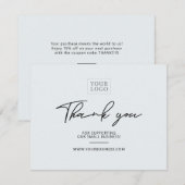 モダンレタリング業務パッケージサンキューカード サンキューカード (正面/裏面)