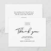 モダンレタリング業務パッケージサンキューカード サンキューカード (正面/裏面)