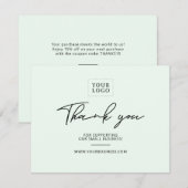 モダンレタリング業務パッケージサンキューカード サンキューカード (正面/裏面)