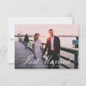 モダンレタリング結婚発表 サンキューカード (正面)