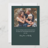 モダンレタリング ハッピー ホリデーズ 2 フォト シーズンカード (裏面)