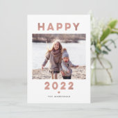 モダンレターズ ハッピー ニュー イヤー 2022 フォト カード (スタンド正面)