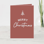 モダンレッドのクリスマス カード (正面)
