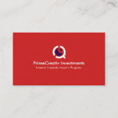 モダンレッドコーポレートPrimeCreative Investments 名刺 (裏面)