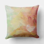 モダンレッドパーソナライズされたゴールデンティール(緑がかった色)油絵を描 クッション (裏面)