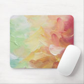 モダンレッドパーソナライズされたゴールデンティール(緑がかった色)油絵を描 マウスパッド (マウス)