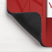 モダンレッドモノグラム名 – マウスパッド (コーナー)