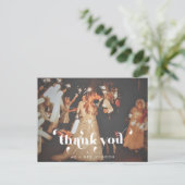 モダンレトロありがとう結婚の写真 ポストカード (スタンド正面)