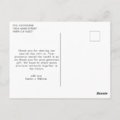 モダンレトロありがとう結婚の写真 ポストカード (裏面)