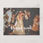 モダンレトロありがとう結婚の写真 ポストカード (正面)