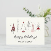 モダンレトロお洒落リトルツリービジネスロゴ シーズンカード (スタンド正面)