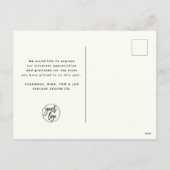 モダンレトロお洒落リトルツリービジネスロゴ シーズンポストカード (裏面)