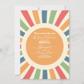 モダンレトロこ来このサンブライダルシャワー 招待状 (正面)