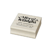 モダンレトロと明メリーるい名前のクリスマス ラバースタンプ (スタンプ)