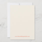 モダンレトロはっきりした&シ結婚ック 招待状 (裏面)