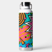 モダンレトロアポップ・アートのート ウォーターボトル (背面)