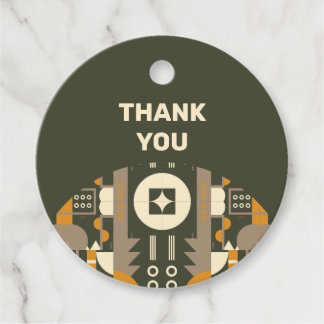 モダンレトロアーストーン幾何学価格ラベル フェイバータグ