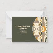 モダンレトロアーストーン幾何学的Eidノートカード ノートカード (裏面)