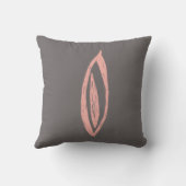 モダンレトロインスパイア花弁形フレアピーチ クッション (裏面)