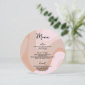 モダンレトロウェーブパステル結婚ズサークルテーブル メニュー (スタンド正面)