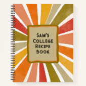 モダンレトロカスタムお気に入りのレシピ書 ノートブック (正面)